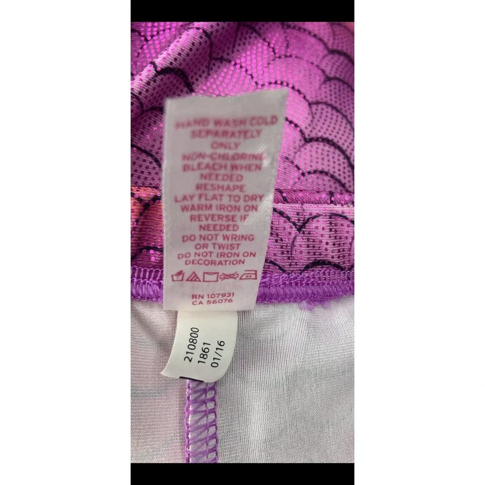 Justice Girls Mermaid Skirt Cover‎ Up Size Medium Shimmer Long Costume Fish Tail